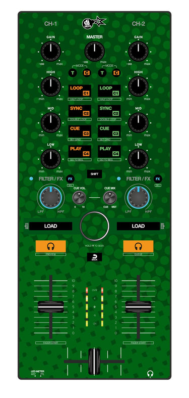 Reloop Mixtour Skin Gradienter Green